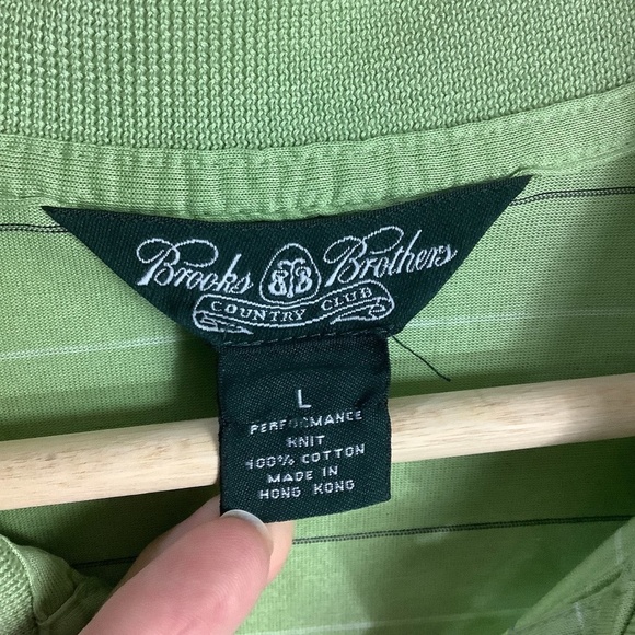 Vintage Brooks Brothers Country Club Performance Knit Polo Shirt Sz Large - Picture 2 of 9